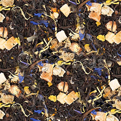 coyoteas store Blue Lady tea flavored black premium gourmet tea. Image©2023 A.M. Coy. Citrus tea, tasty tropical tea grapefruit tea coyoteas