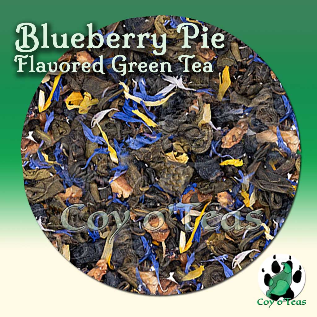 Blueberry Pie flavored green tea from Coy o'Teas