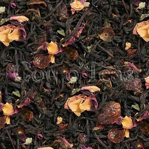 coyoteas store Rose tea flavored black premium gourmet tea from Coy o'Teas. Image©2023 A.M. Coy. roses floral tea