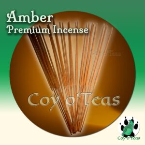 Coyoteas store premium incense Amber - Copyright(c) 2023 A.M. Coy - All Rights Reserved. incense sticks, incense cones