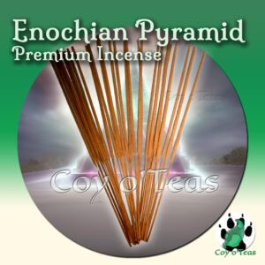 Coyoteas store premium incense Enochian Pyramid - Copyright(c) 2023 A.M. Coy - All Rights Reserved. incense sticks, incense cones. magick, angels