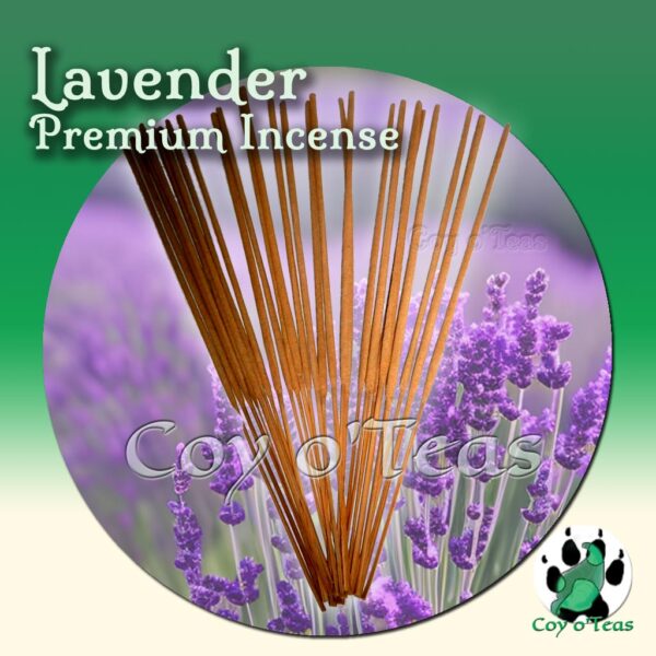 Coyoteas store premium incense Lavender - Copyright(c) 2023 A.M. Coy - All Rights Reserved. incense sticks, incense cones. floral flowers herbal