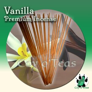 Coyoteas store premium incense Vanilla - Copyright(c) 2023 A.M. Coy - All Rights Reserved. incense sticks, incense cones